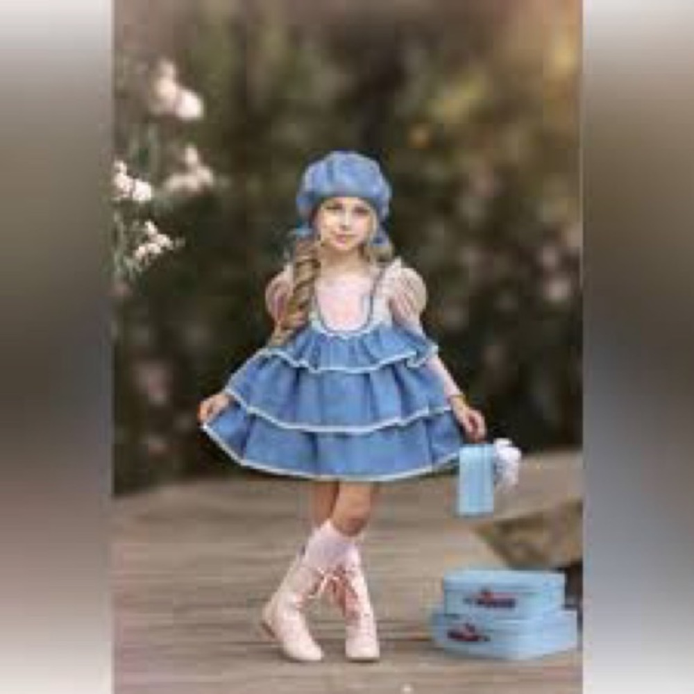 Dollcake kid you not  Blue Ruffled Dress